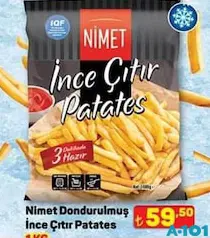 NİMET DONDURULMUŞ İNCE ÇITIR PATATES 1 KG fiyat ve kampanya bilgisi
